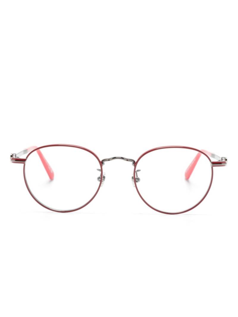 Moncler Eyewear round-frame glasses - Red von Moncler Eyewear