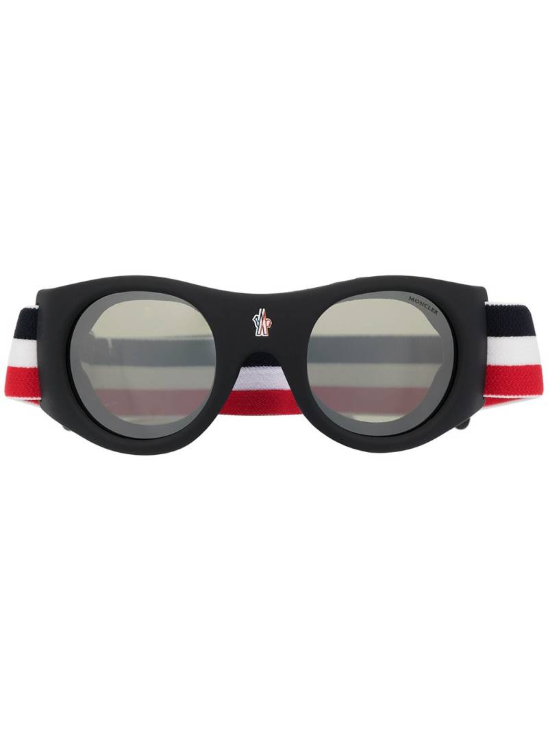 Moncler Eyewear round goggle sunglasses - Red von Moncler Eyewear