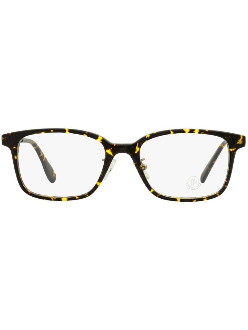 Moncler Eyewear tortoiseshell rectangle-frame glasses - Brown von Moncler Eyewear