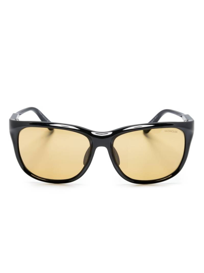 Moncler Eyewear x FRGMT biker-frame sunglasses - Black von Moncler Eyewear