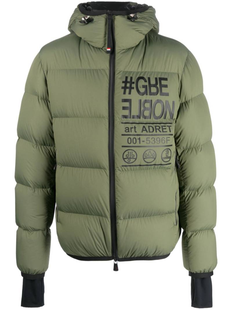 Moncler Grenoble Adret hooded padded jacket - Green von Moncler Grenoble