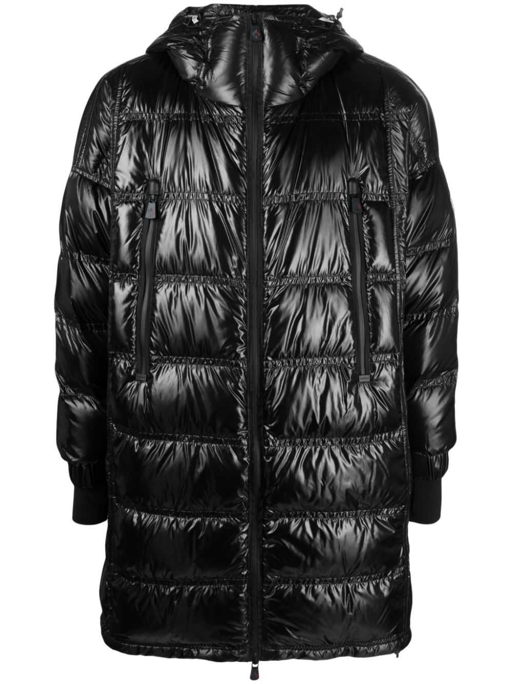 Moncler Grenoble Berry high-shine padded coat - Black von Moncler Grenoble