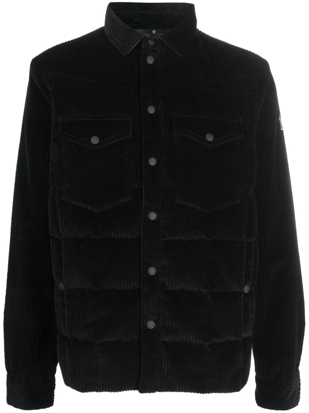 Moncler Grenoble Gelt logo-patch shirt jacket - Black von Moncler Grenoble