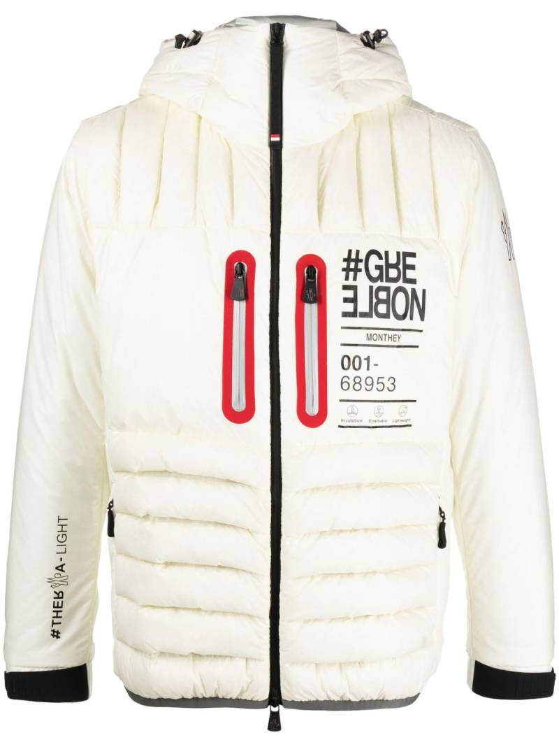 Moncler Grenoble Monthey hooded quilted jacket - White von Moncler Grenoble