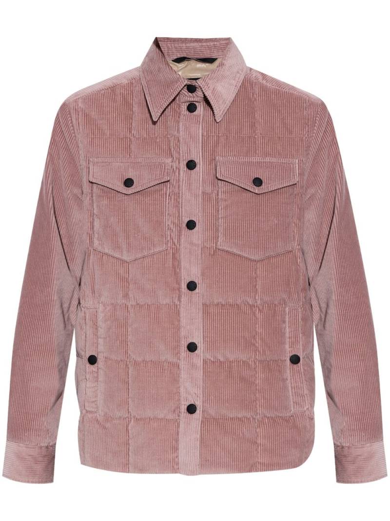 Moncler Grenoble buttoned padded shirt jacket - Pink von Moncler Grenoble