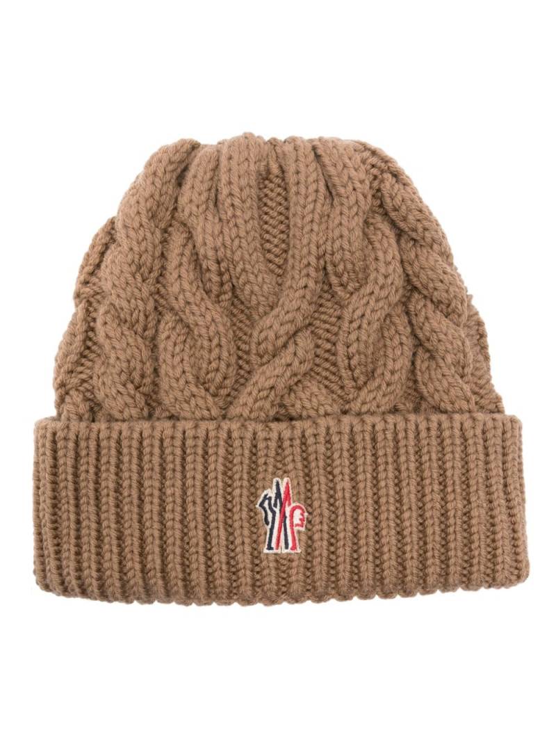 Moncler Grenoble cable-knit beanie - Brown von Moncler Grenoble