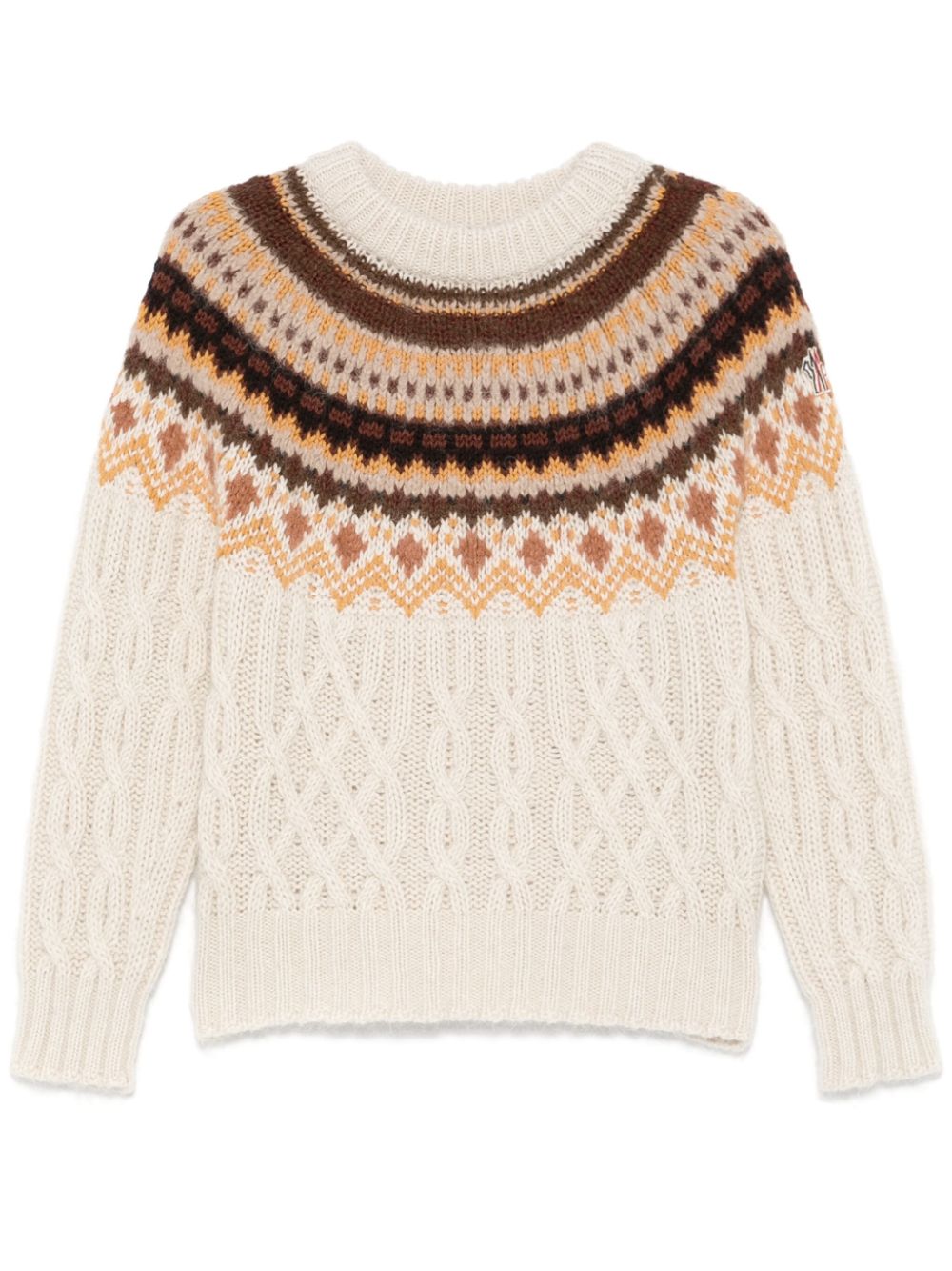 Moncler Grenoble cable-knit sweater - Neutrals von Moncler Grenoble