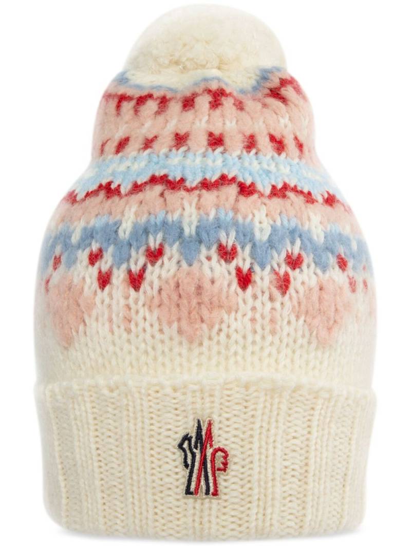 Moncler Grenoble fair isle intarsia beanie - White von Moncler Grenoble