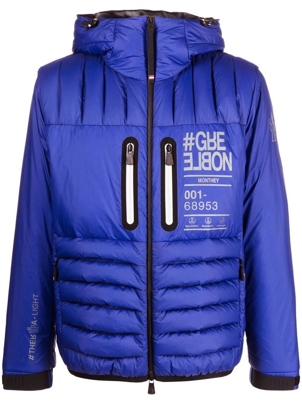 Moncler Grenoble goose-down padded jacket - Blue von Moncler Grenoble