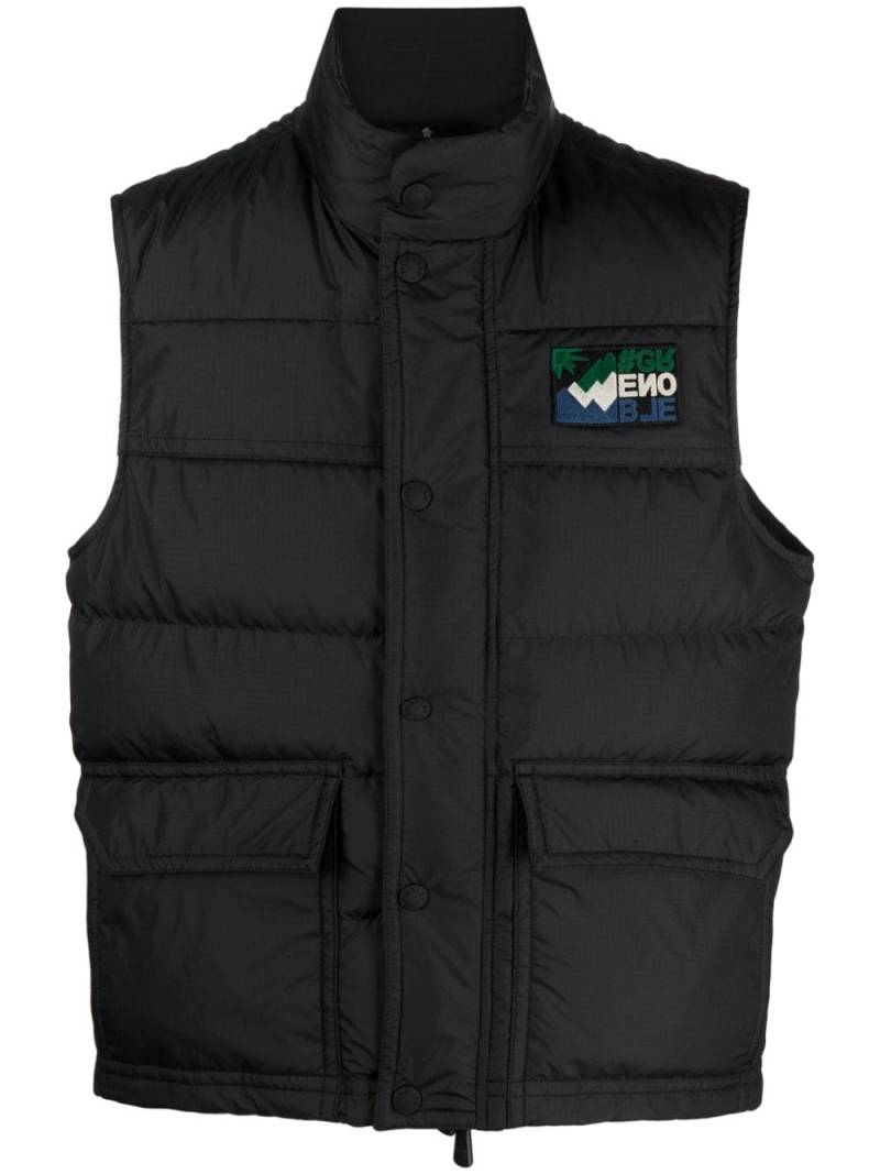 Moncler Grenoble lgoo-patch padded gilet - Black von Moncler Grenoble