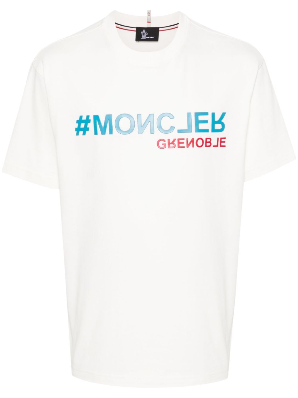 Moncler Grenoble logo-appliqué cotton T-shirt - White von Moncler Grenoble