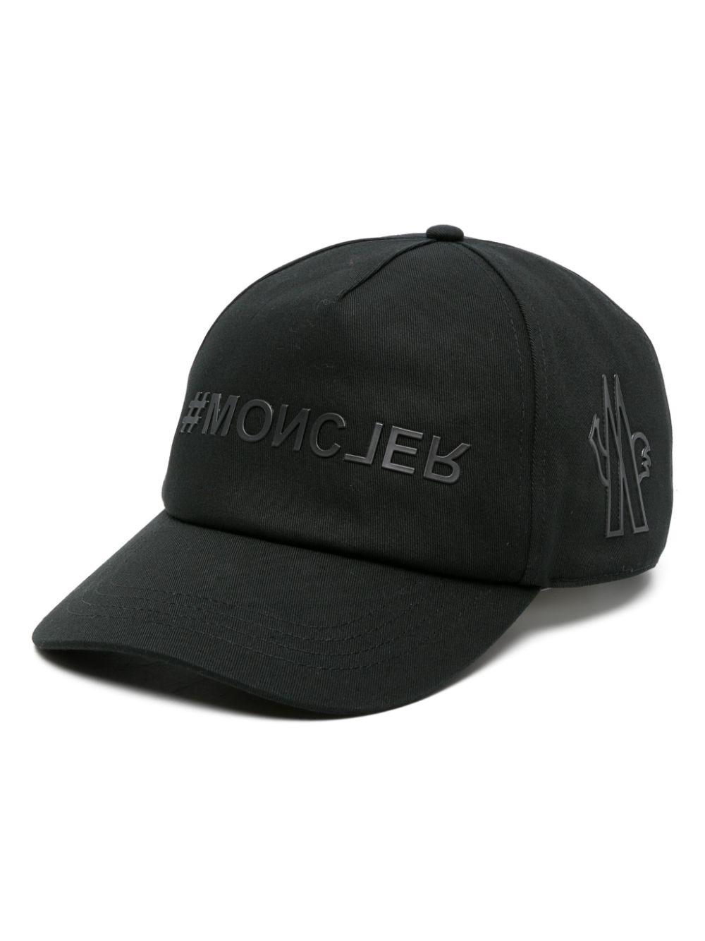 Moncler Grenoble logo-appliqué cotton cap - Black von Moncler Grenoble