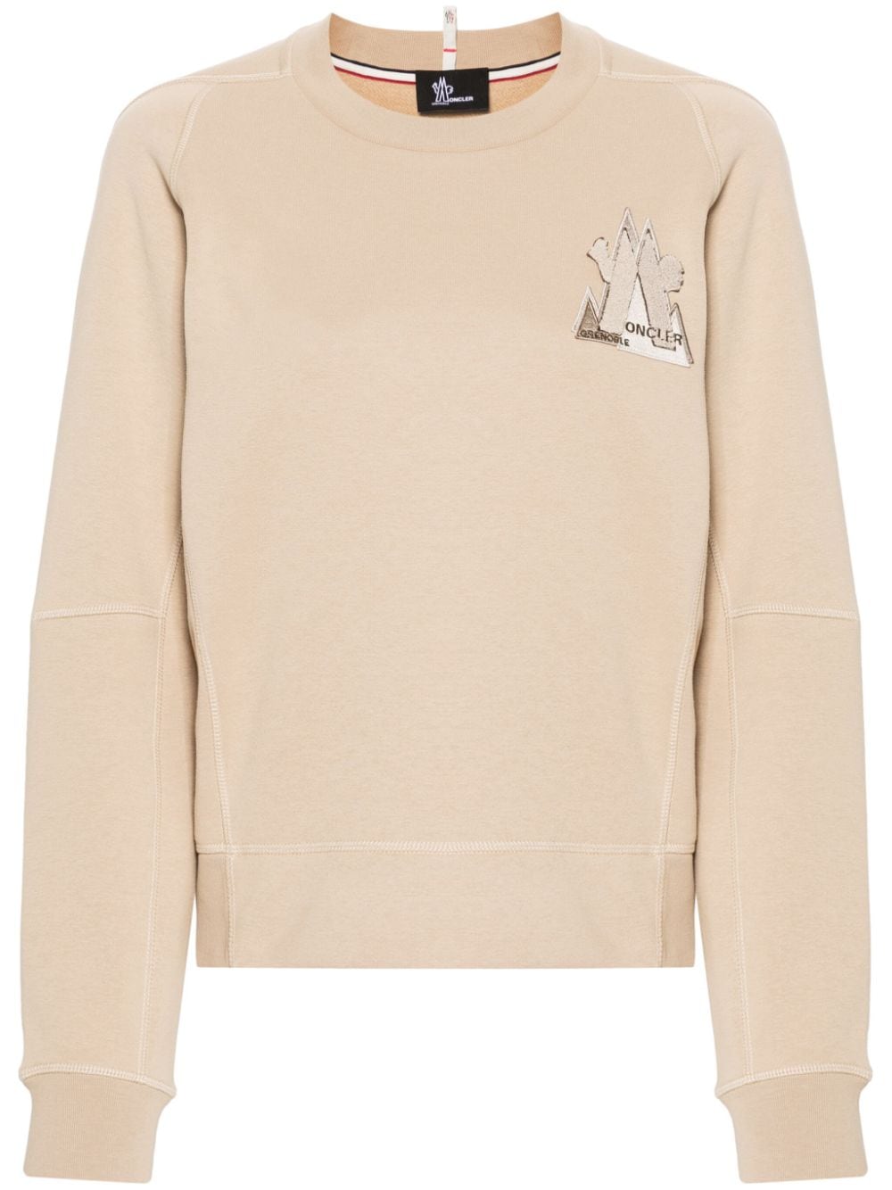 Moncler Grenoble logo-appliqué sweatshirt - Neutrals von Moncler Grenoble