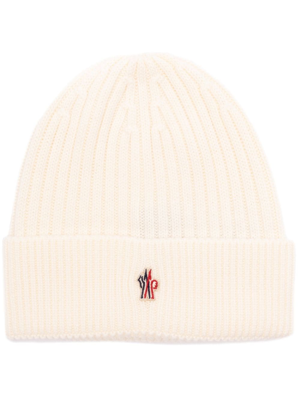 Moncler Grenoble logo beanie hat - Neutrals von Moncler Grenoble