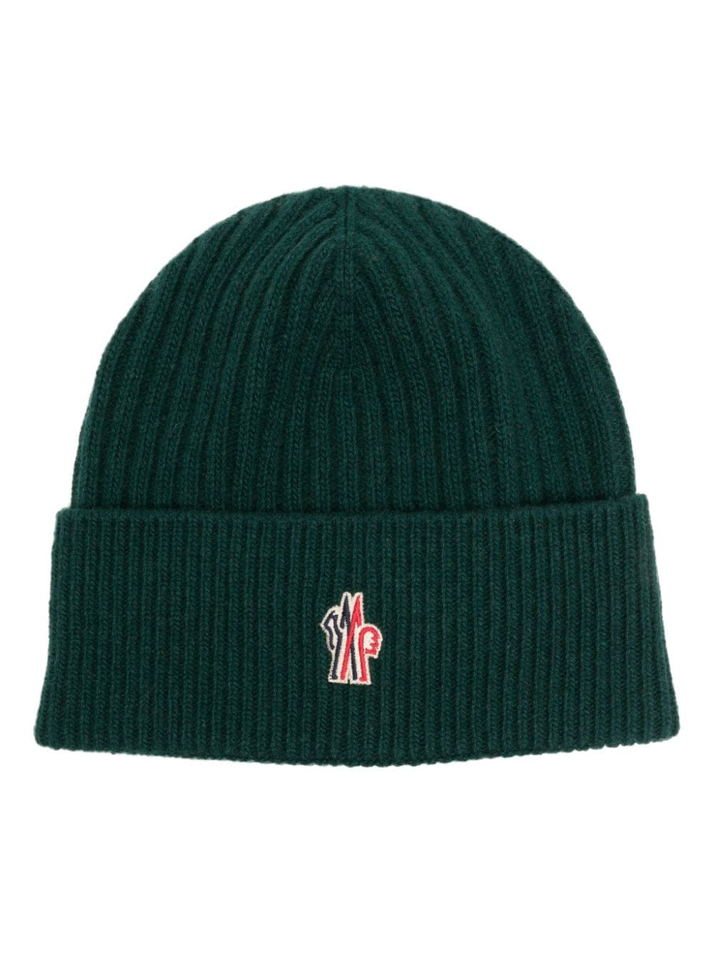 Moncler Grenoble logo-embroidered ribbed-knit beanie - Green von Moncler Grenoble