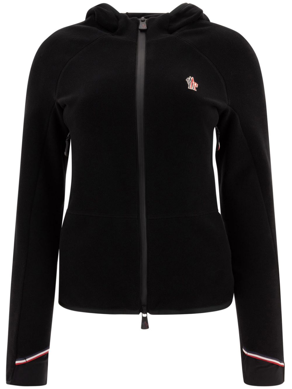 Moncler Grenoble logo-patch fleece jacket - Black von Moncler Grenoble