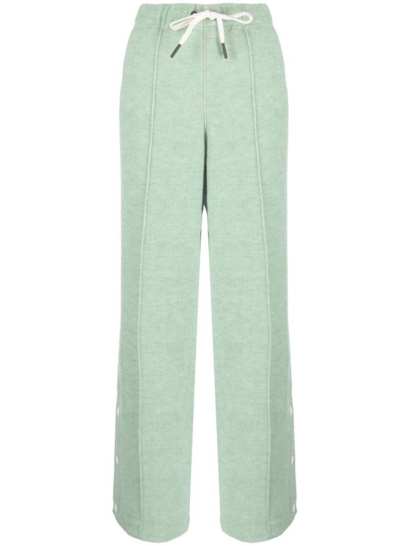 Moncler Grenoble logo-patch fleece trousers - Green von Moncler Grenoble