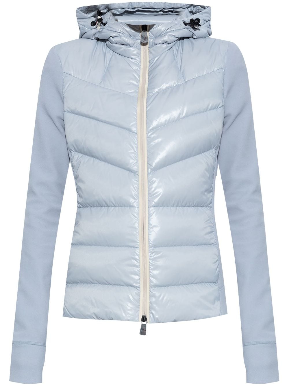 Moncler Grenoble logo-patch hooded padded jacket - Blue von Moncler Grenoble