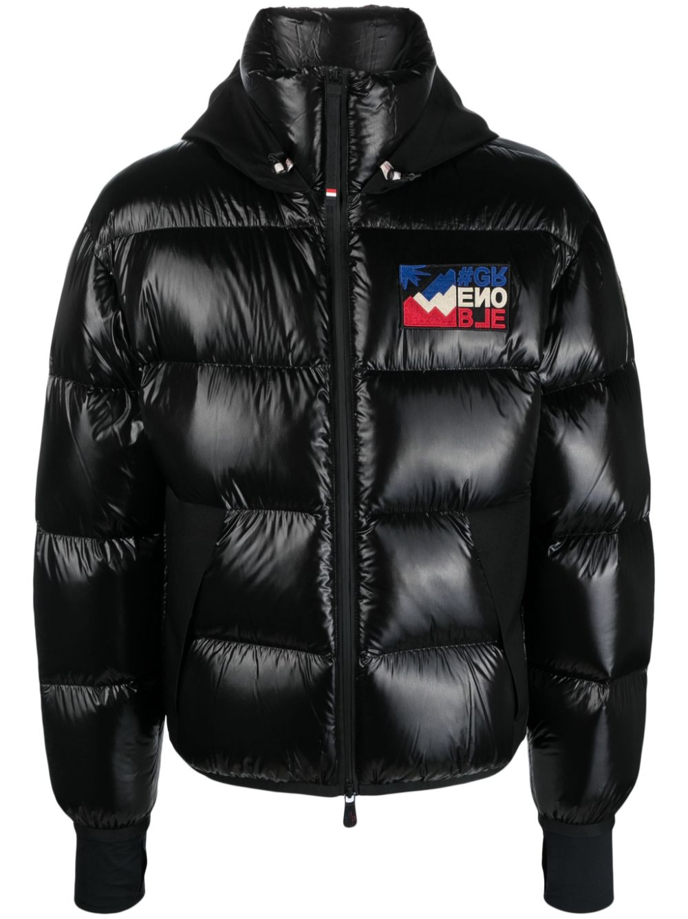 Moncler Grenoble Marcassin logo-patch padded jacket - Black von Moncler Grenoble