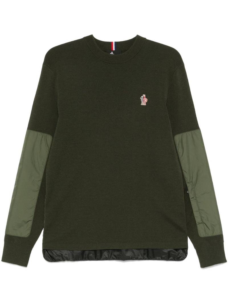 Moncler Grenoble logo-patch sweater - Green von Moncler Grenoble