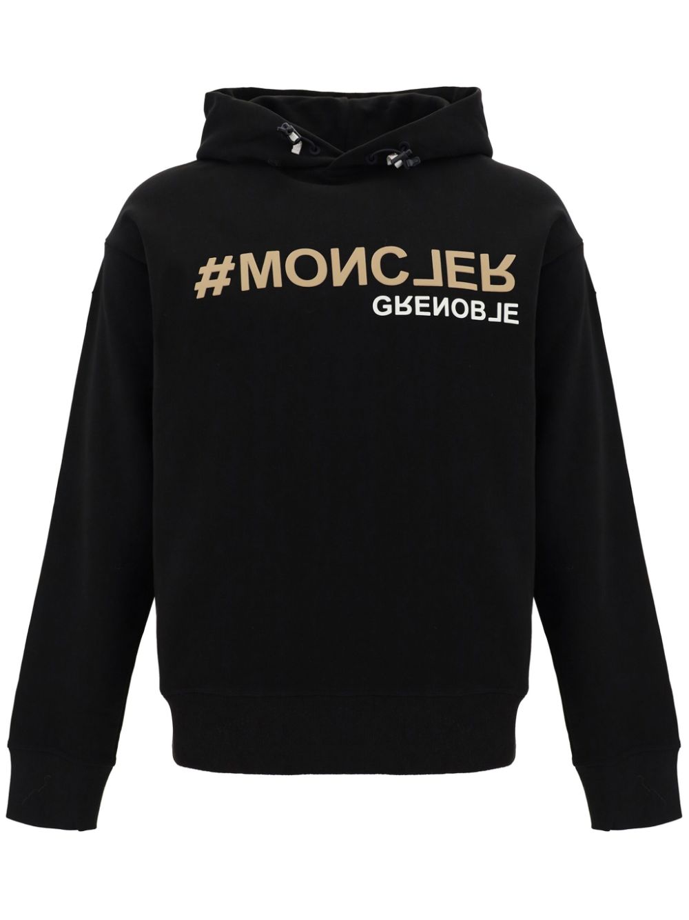 Moncler Grenoble logo-print cotton hoodie - Black von Moncler Grenoble