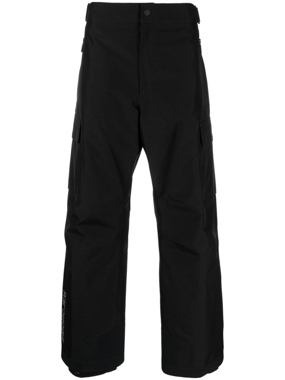 Moncler Grenoble logo-print press-stud straight-leg trousers - Black von Moncler Grenoble