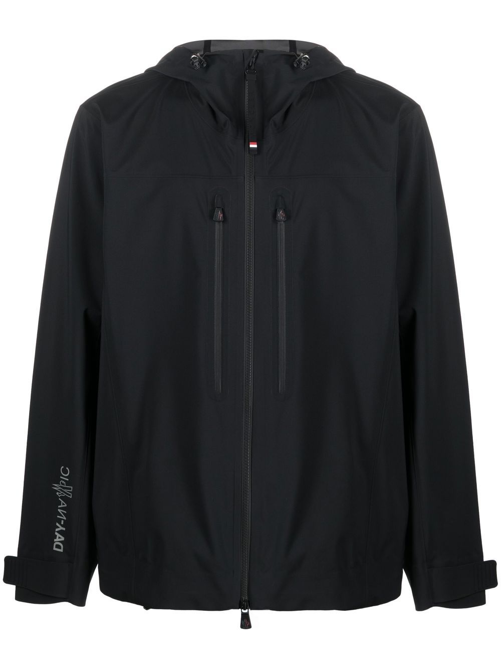 Moncler Grenoble logo-print sleeve hooded jacket - Black von Moncler Grenoble