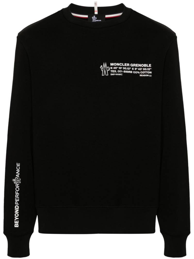 Moncler Grenoble logo-print sweatshirt - Black von Moncler Grenoble