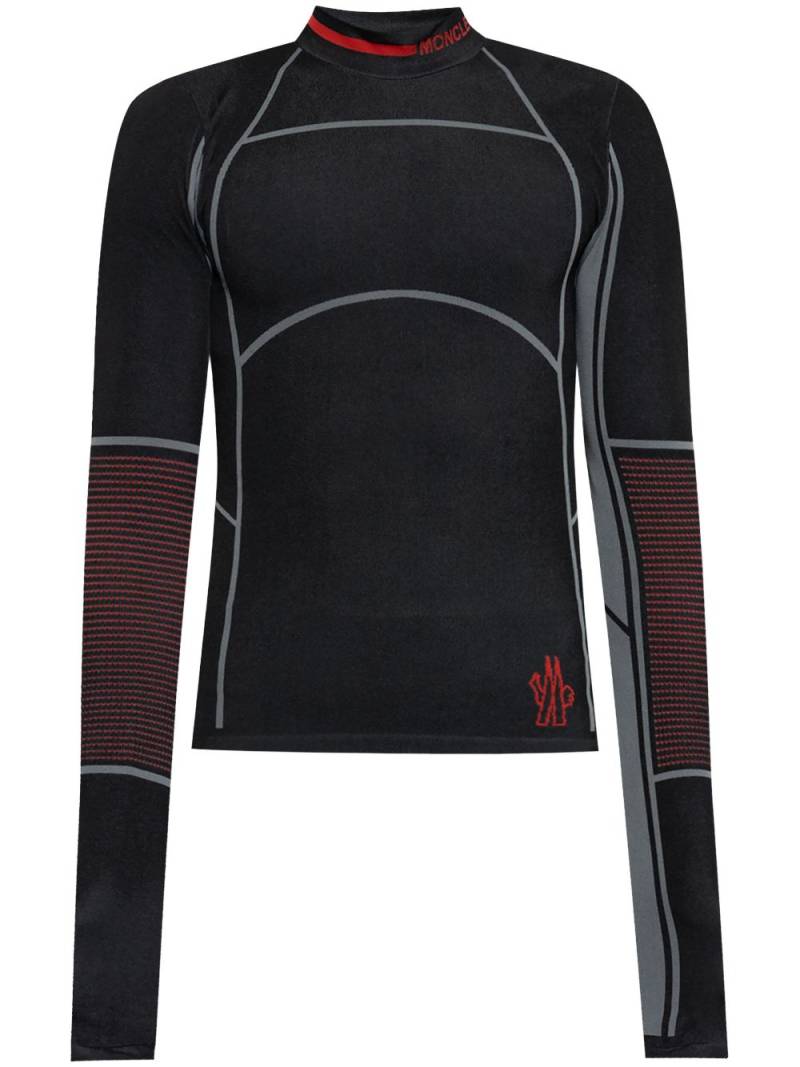 Moncler Grenoble long-sleeve base layer T-shirt - Black von Moncler Grenoble