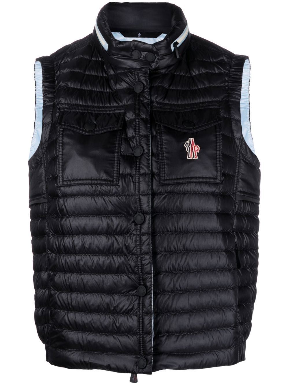 Moncler Grenoble padded logo-patch gilet - Black von Moncler Grenoble