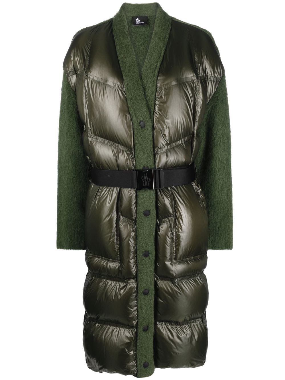 Moncler Grenoble padded long cardigan - Green von Moncler Grenoble