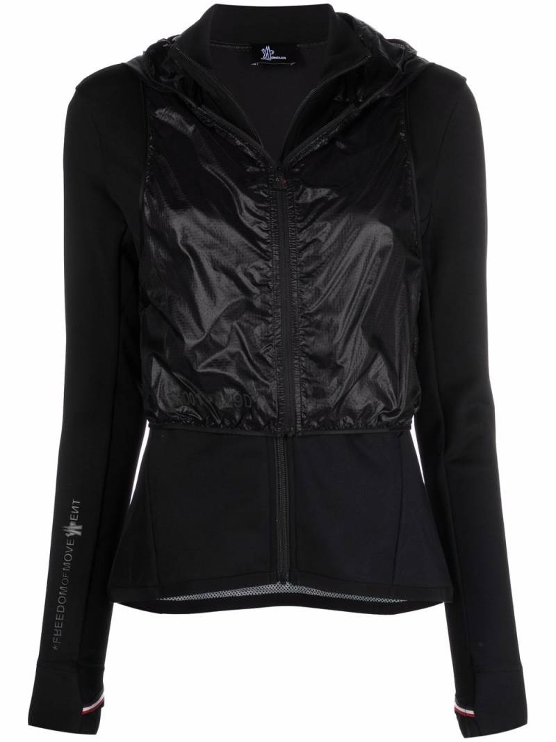 Moncler Grenoble panelled-bodice hooded jacket - Black von Moncler Grenoble