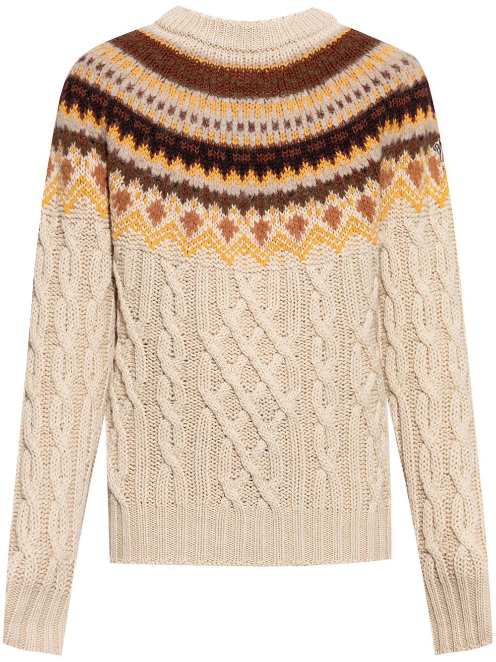 Moncler Grenoble patterned jacquard wool sweater - Neutrals von Moncler Grenoble