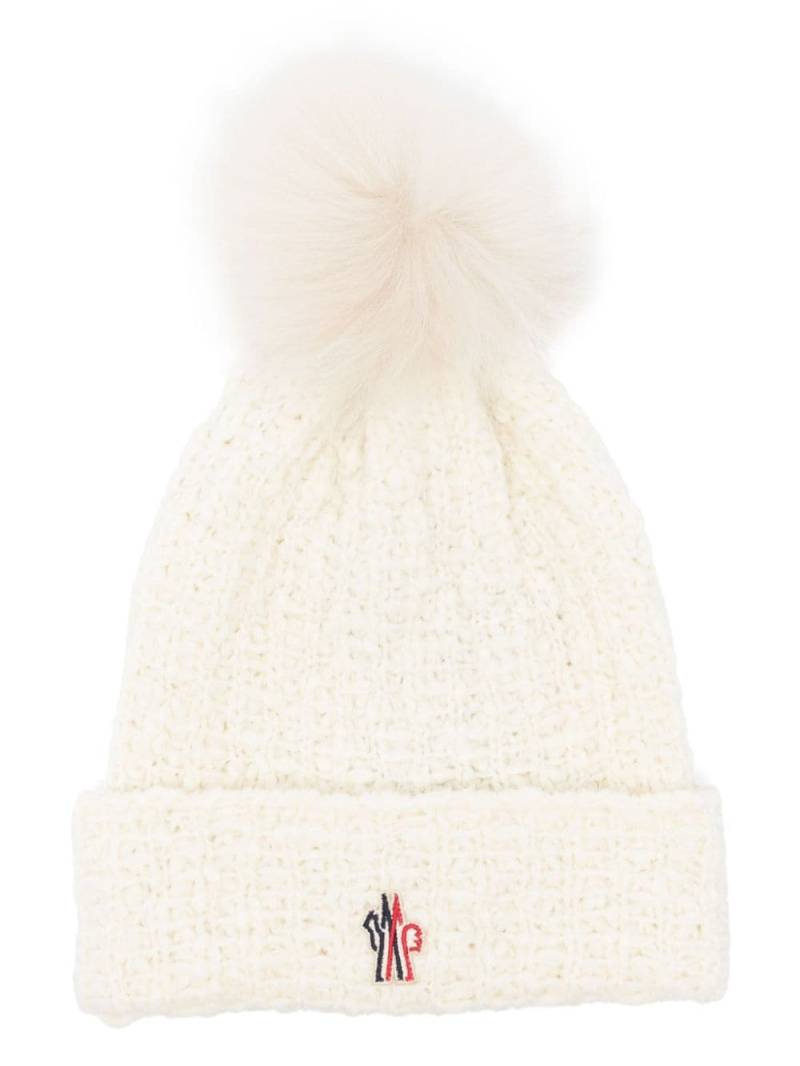 Moncler Grenoble pompom beanie - Neutrals von Moncler Grenoble