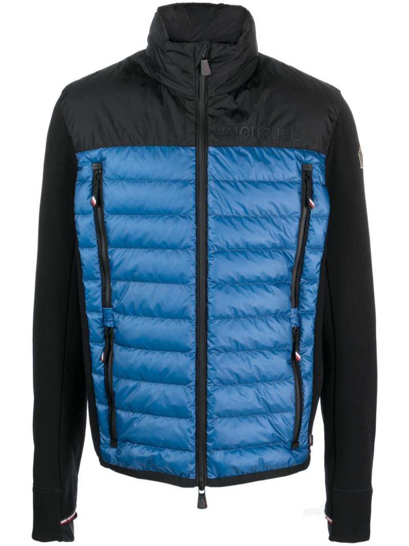 Moncler Grenoble quilted-panel zip-up jacket - Black von Moncler Grenoble