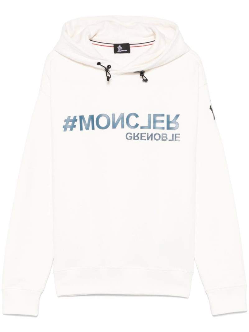 Moncler Grenoble raised-logo hoodie - White von Moncler Grenoble