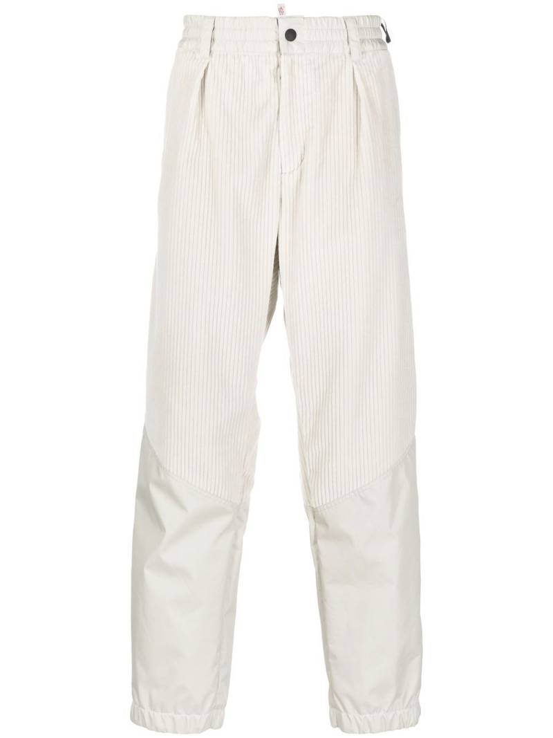 Moncler Grenoble ribbed-detail trousers - Grey von Moncler Grenoble