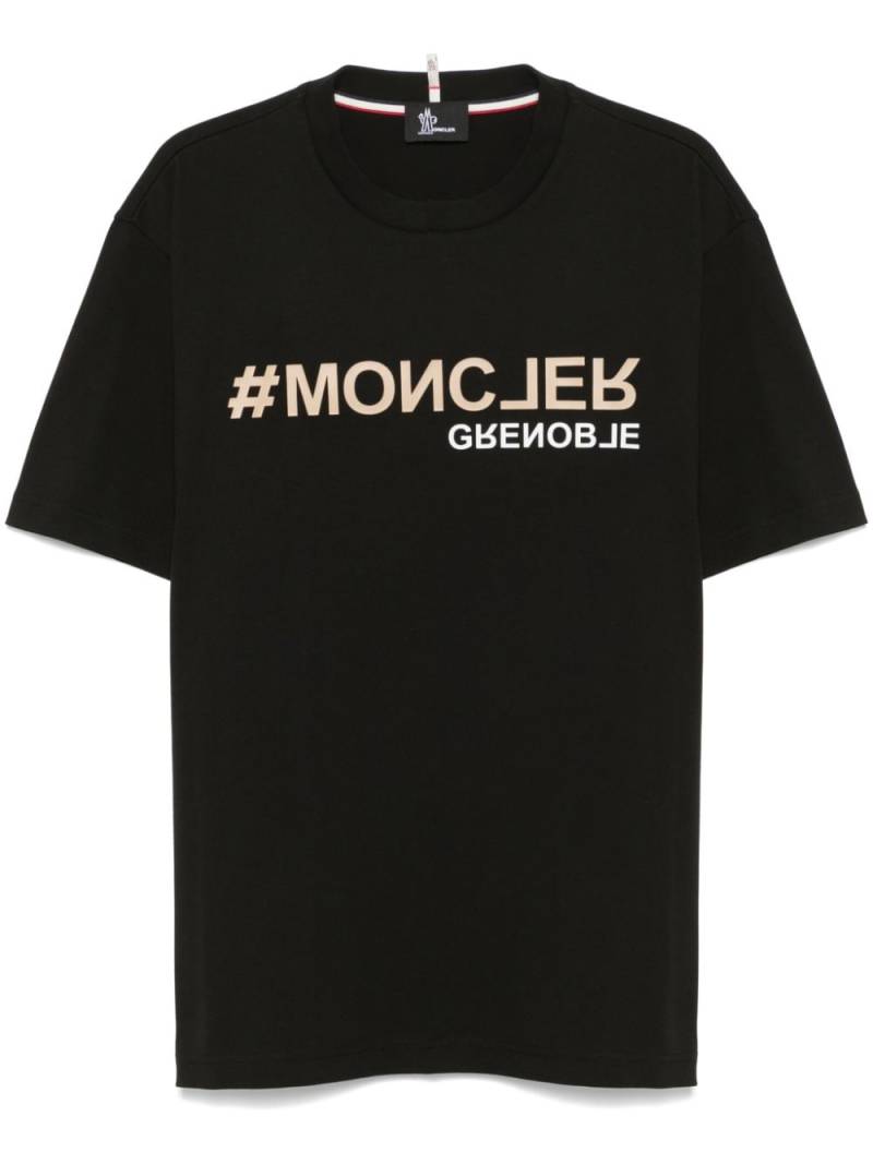 Moncler Grenoble rubberised-logo T-shirt - Black von Moncler Grenoble