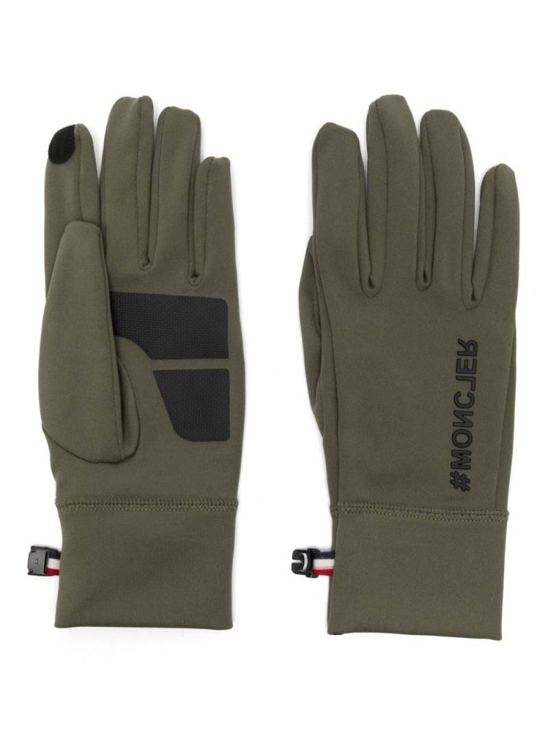 Moncler Grenoble scuba jersey gloves - Green von Moncler Grenoble