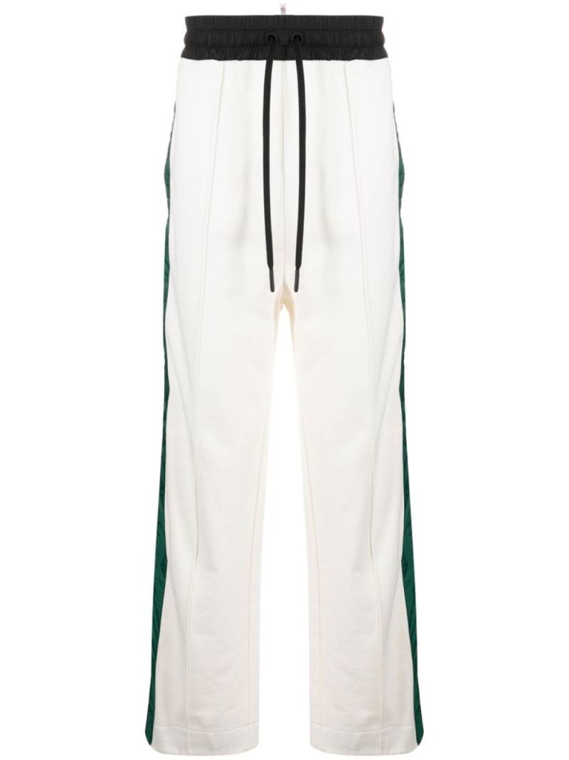 Moncler Grenoble side-stripe cotton track pants - White von Moncler Grenoble