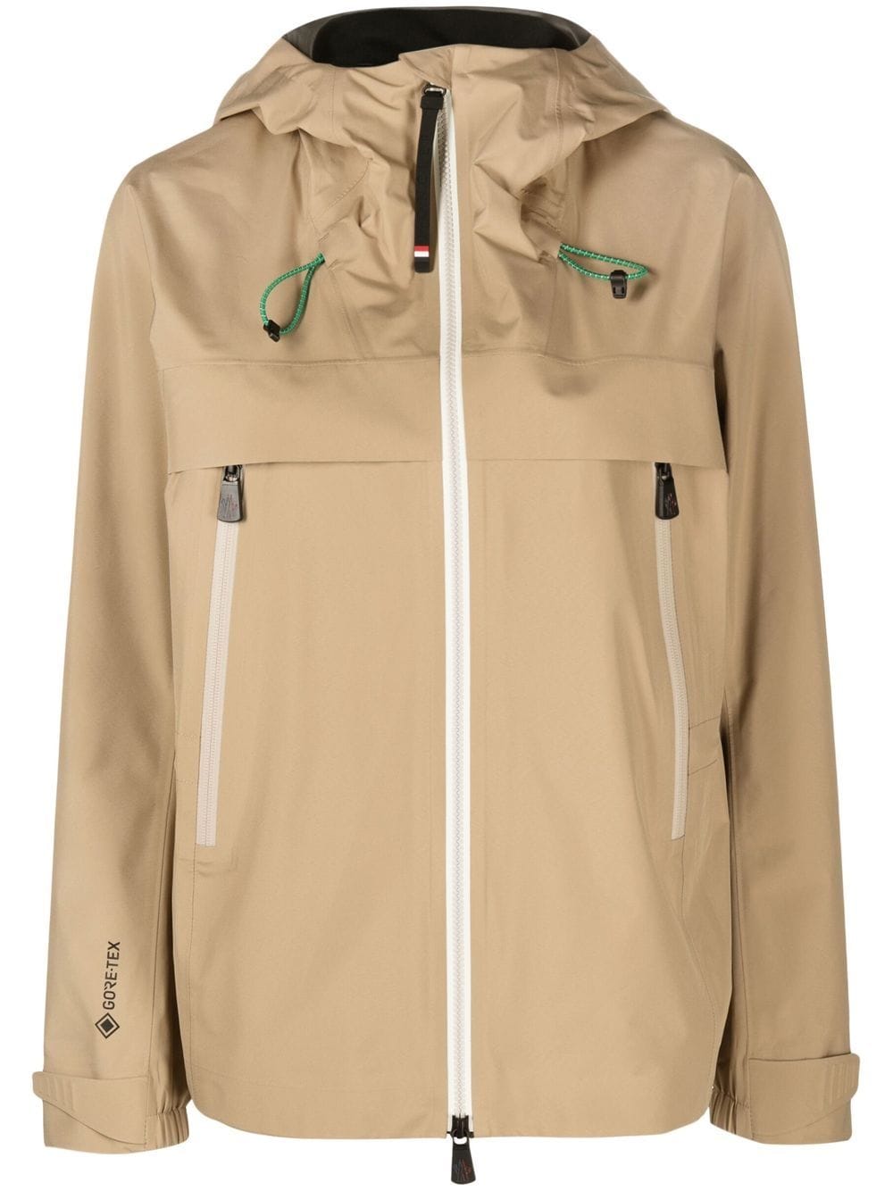 Moncler Grenoble single-breasted hooded coat - Neutrals von Moncler Grenoble