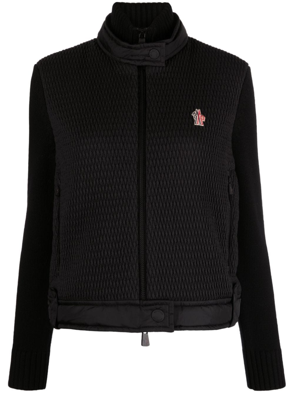 Moncler Grenoble tricot-trim panel insulated jacket - Black von Moncler Grenoble