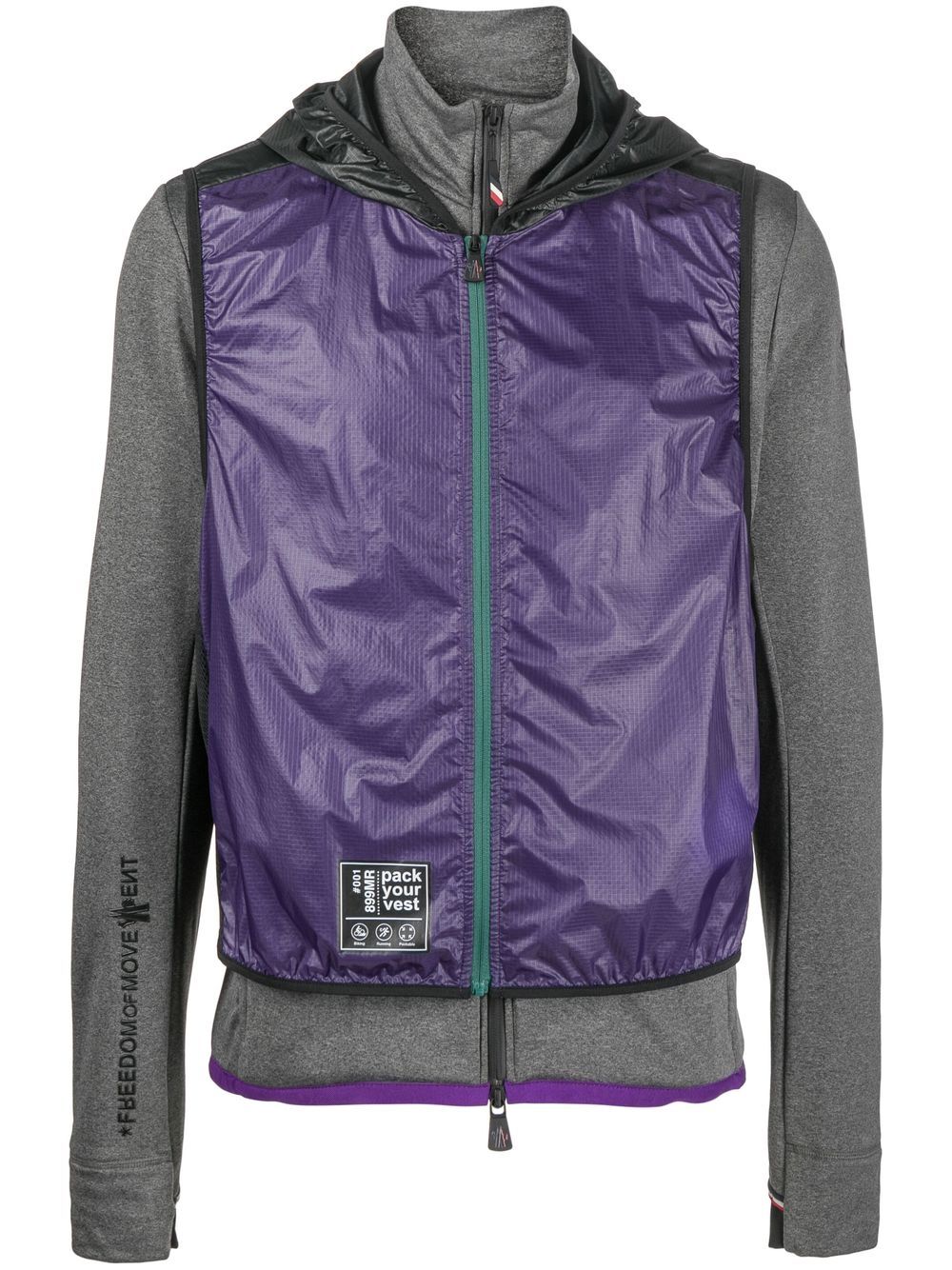 Moncler Grenoble zip-up hooded jacket - Purple von Moncler Grenoble