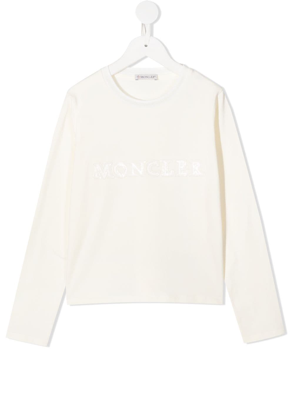 Moncler Enfant logo-patch sweatshirt - Neutrals von Moncler Enfant