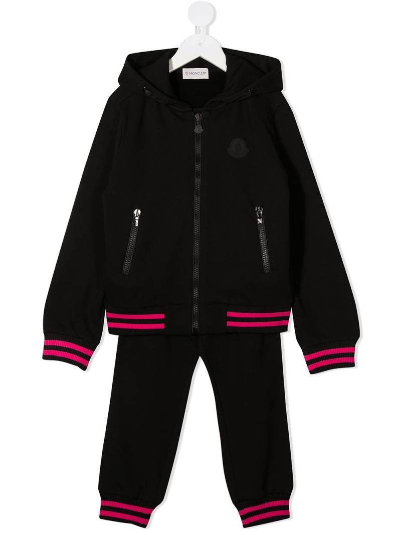 Moncler Enfant logo plaque tracksuit - Black von Moncler Enfant