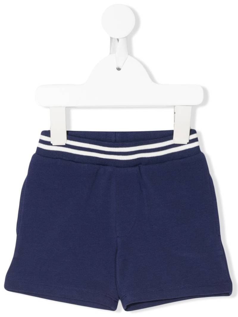 Moncler Enfant striped waist track shorts - Blue von Moncler Enfant