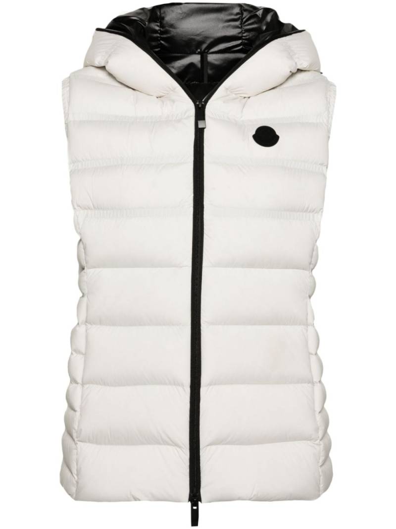 Moncler Aliterse hooded down gillet - White von Moncler