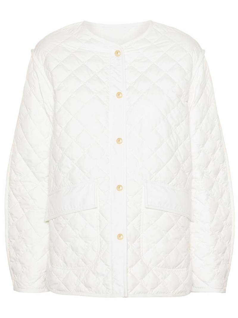 Moncler Corinto belted quilted jacket - White von Moncler