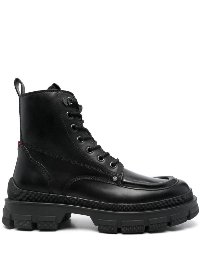 Moncler Heavea City leather boots - Black von Moncler