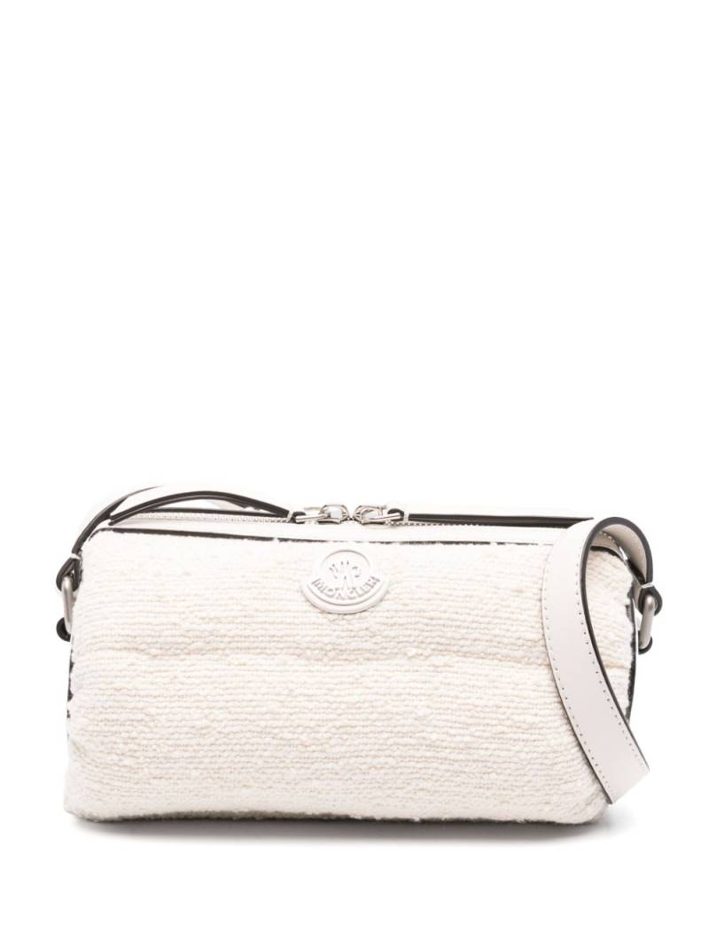 Moncler Keoni bouclé cross body bag - White von Moncler